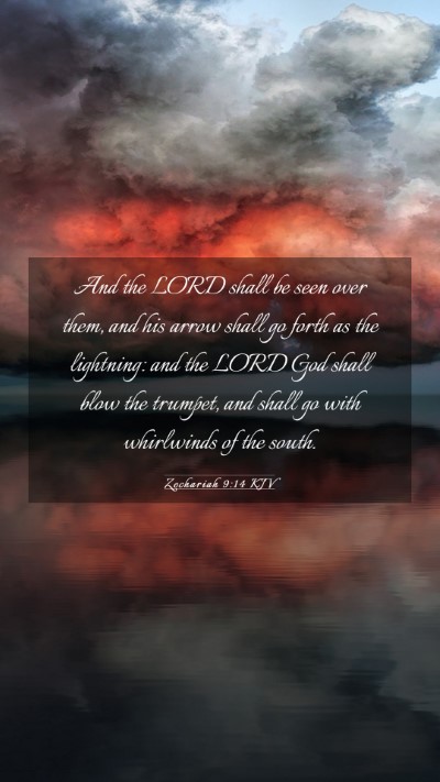 Picture 03 - Zechariah 9:14 KJV Mobile Phone Wallpaper - And the LORD shall be seen over them, and his - Mobile Bible Verse Wallpaper