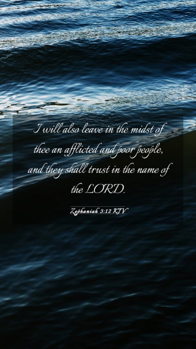 Picture 03 - Zephaniah 3:12 KJV Mobile Phone Wallpaper - I will also leave in the midst of thee an - Mobile Bible Verse Wallpaper