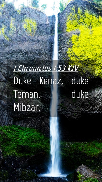 Picture 04 - 1 Chronicles 1:53 KJV Mobile Phone Wallpaper - Duke Kenaz, duke Teman, duke - Mobile Bible Verse Wallpaper