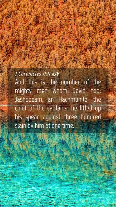 Picture 04 - 1 Chronicles 11:11 KJV Mobile Phone Wallpaper - And this is the number of the mighty men whom - Mobile Bible Verse Wallpaper