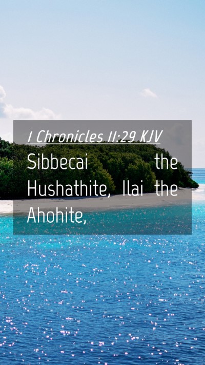 Picture 04 - 1 Chronicles 11:29 KJV Mobile Phone Wallpaper - Sibbecai the Hushathite, Ilai the - Mobile Bible Verse Wallpaper