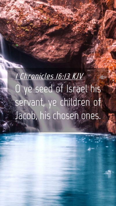 Picture 04 - 1 Chronicles 16:13 KJV Mobile Phone Wallpaper - O ye seed of Israel his servant, ye children of - Mobile Bible Verse Wallpaper