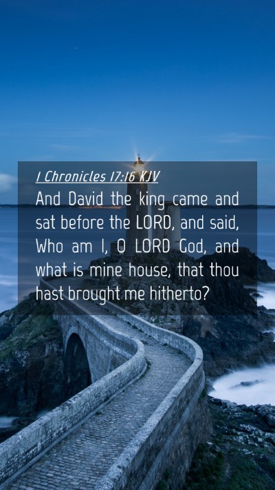 Picture 04 - 1 Chronicles 17:16 KJV Mobile Phone Wallpaper - And David the king came and sat before the LORD, - Mobile Bible Verse Wallpaper