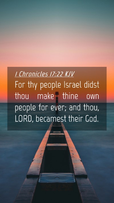 Picture 04 - 1 Chronicles 17:22 KJV Mobile Phone Wallpaper - For thy people Israel didst thou make thine own - Mobile Bible Verse Wallpaper