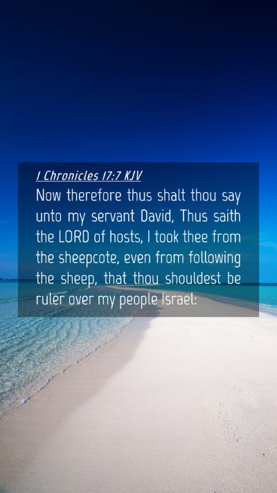 Picture 04 - 1 Chronicles 17:7 KJV Mobile Phone Wallpaper - Now therefore thus shalt thou say unto my servant - Mobile Bible Verse Wallpaper