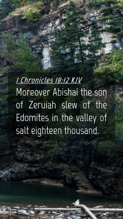 Picture 04 - 1 Chronicles 18:12 KJV Mobile Phone Wallpaper - Moreover Abishai the son of Zeruiah slew of the - Mobile Bible Verse Wallpaper