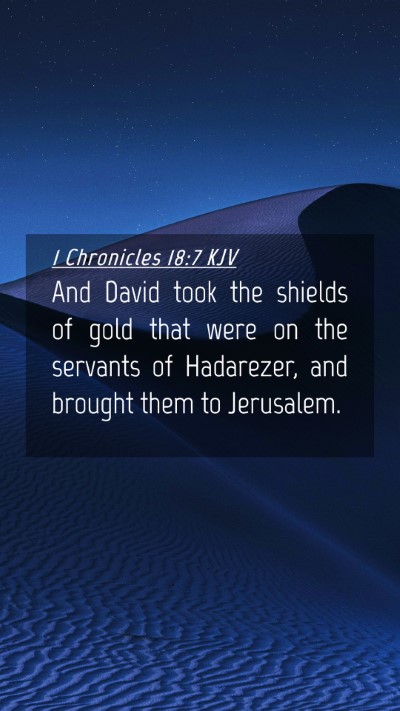 Picture 04 - 1 Chronicles 18:7 KJV Mobile Phone Wallpaper - And David took the shields of gold that were on - Mobile Bible Verse Wallpaper