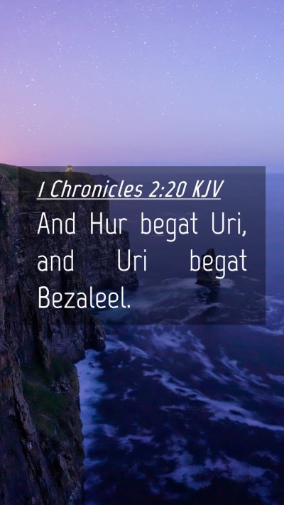 Picture 04 - 1 Chronicles 2:20 KJV Mobile Phone Wallpaper - And Hur begat Uri, and Uri begat - Mobile Bible Verse Wallpaper