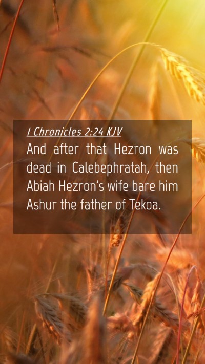 Picture 04 - 1 Chronicles 2:24 KJV Mobile Phone Wallpaper - And after that Hezron was dead in Calebephratah, - Mobile Bible Verse Wallpaper
