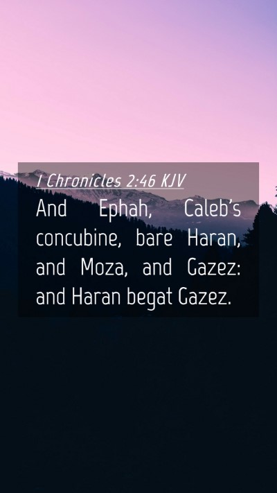 Picture 04 - 1 Chronicles 2:46 KJV Mobile Phone Wallpaper - And Ephah, Caleb's concubine, bare Haran, and - Mobile Bible Verse Wallpaper