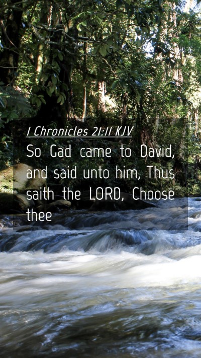 Picture 04 - 1 Chronicles 21:11 KJV Mobile Phone Wallpaper - So Gad came to David, and said unto him, Thus - Mobile Bible Verse Wallpaper