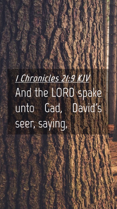 Picture 04 - 1 Chronicles 21:9 KJV Mobile Phone Wallpaper - And the LORD spake unto Gad, David's seer, - Mobile Bible Verse Wallpaper
