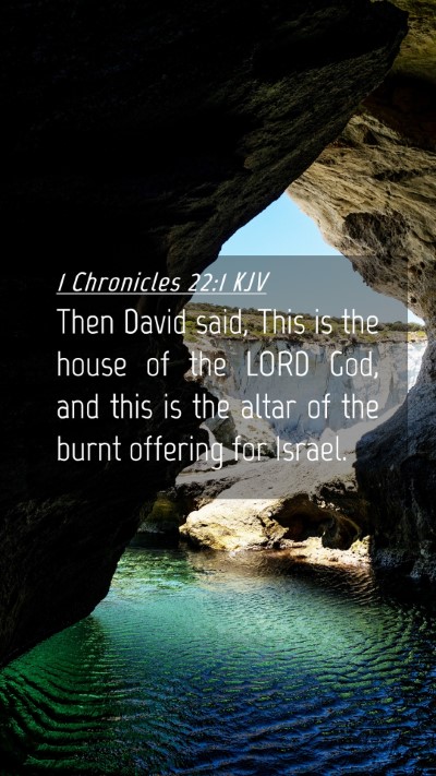 Picture 04 - 1 Chronicles 22:1 KJV Mobile Phone Wallpaper - Then David said, This is the house of the LORD - Mobile Bible Verse Wallpaper