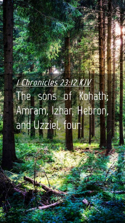 Picture 04 - 1 Chronicles 23:12 KJV Mobile Phone Wallpaper - The sons of Kohath; Amram, Izhar, Hebron, and - Mobile Bible Verse Wallpaper