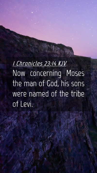 Picture 04 - 1 Chronicles 23:14 KJV Mobile Phone Wallpaper - Now concerning Moses the man of God, his sons - Mobile Bible Verse Wallpaper