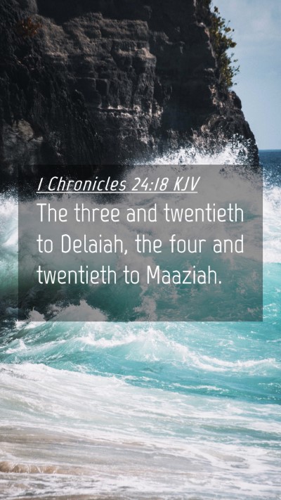 Picture 04 - 1 Chronicles 24:18 KJV Mobile Phone Wallpaper - The three and twentieth to Delaiah, the four and - Mobile Bible Verse Wallpaper