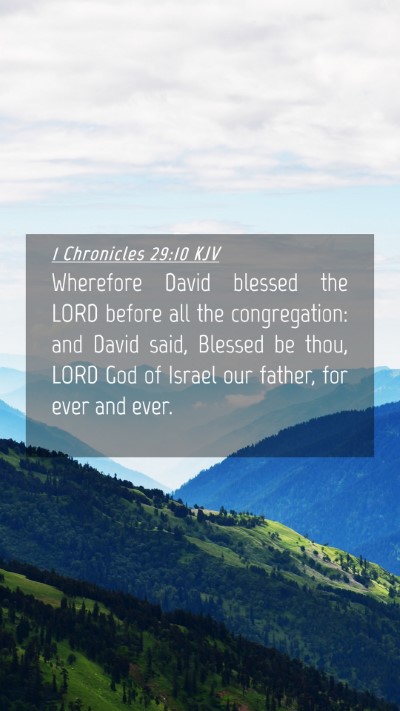 Picture 04 - 1 Chronicles 29:10 KJV Mobile Phone Wallpaper - Wherefore David blessed the LORD before all the - Mobile Bible Verse Wallpaper