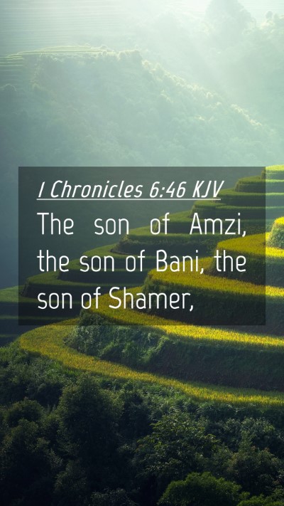 Picture 04 - 1 Chronicles 6:46 KJV Mobile Phone Wallpaper - The son of Amzi, the son of Bani, the son of - Mobile Bible Verse Wallpaper