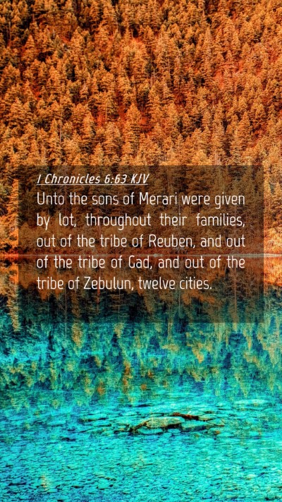 Picture 04 - 1 Chronicles 6:63 KJV Mobile Phone Wallpaper - Unto the sons of Merari were given by lot, - Mobile Bible Verse Wallpaper