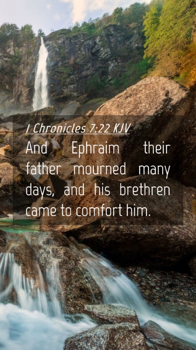 Picture 04 - 1 Chronicles 7:22 KJV Mobile Phone Wallpaper - And Ephraim their father mourned many days, and - Mobile Bible Verse Wallpaper