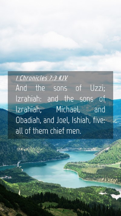 Picture 04 - 1 Chronicles 7:3 KJV Mobile Phone Wallpaper - And the sons of Uzzi; Izrahiah: and the sons of - Mobile Bible Verse Wallpaper