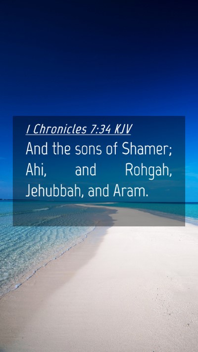 Picture 04 - 1 Chronicles 7:34 KJV Mobile Phone Wallpaper - And the sons of Shamer; Ahi, and Rohgah, - Mobile Bible Verse Wallpaper
