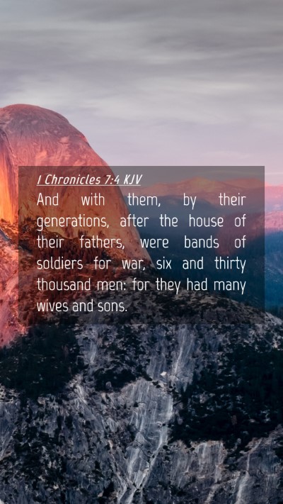 Picture 04 - 1 Chronicles 7:4 KJV Mobile Phone Wallpaper - And with them, by their generations, after the - Mobile Bible Verse Wallpaper