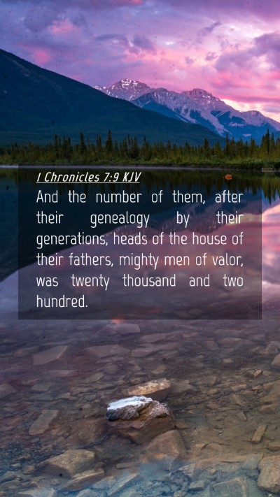 Picture 04 - 1 Chronicles 7:9 KJV Mobile Phone Wallpaper - And the number of them, after their genealogy by - Mobile Bible Verse Wallpaper