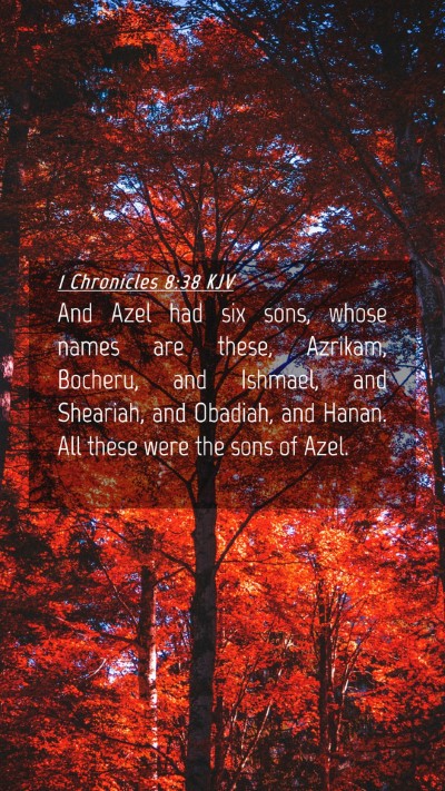 Picture 04 - 1 Chronicles 8:38 KJV Mobile Phone Wallpaper - And Azel had six sons, whose names are these, - Mobile Bible Verse Wallpaper