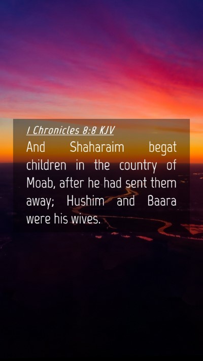 Picture 04 - 1 Chronicles 8:8 KJV Mobile Phone Wallpaper - And Shaharaim begat children in the country of - Mobile Bible Verse Wallpaper