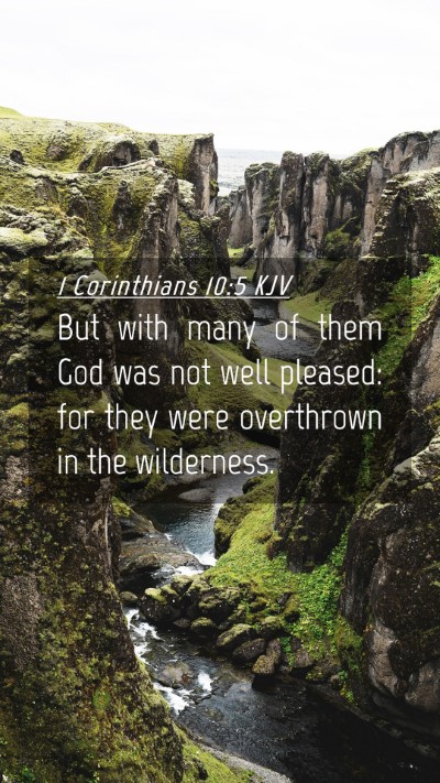 Picture 04 - 1 Corinthians 10:5 KJV Mobile Phone Wallpaper - But with many of them God was not well pleased: - Mobile Bible Verse Wallpaper