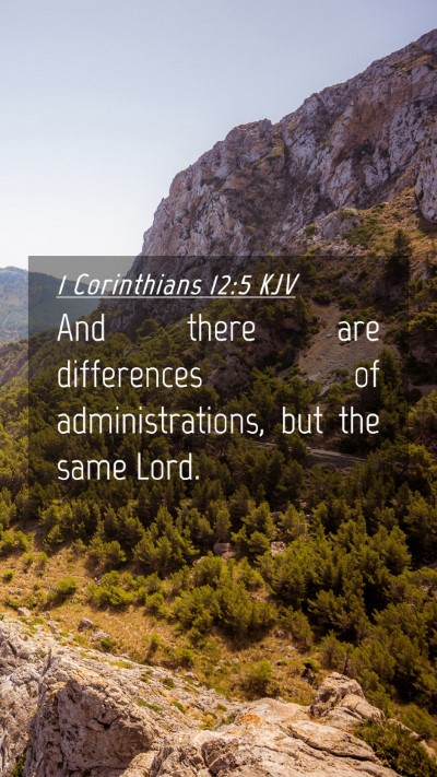 Picture 04 - 1 Corinthians 12:5 KJV Mobile Phone Wallpaper - And there are differences of administrations, but - Mobile Bible Verse Wallpaper