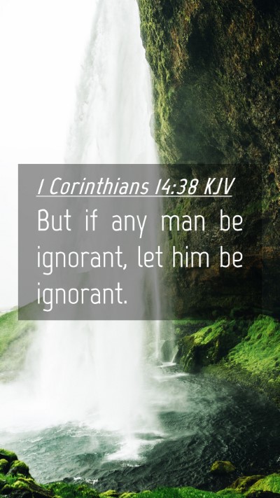 Picture 04 - 1 Corinthians 14:38 KJV Mobile Phone Wallpaper - But if any man be ignorant, let him be - Mobile Bible Verse Wallpaper