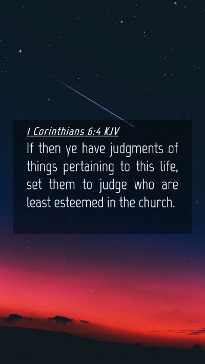 Picture 04 - 1 Corinthians 6:4 KJV Mobile Phone Wallpaper - If then ye have judgments of things pertaining to - Mobile Bible Verse Wallpaper