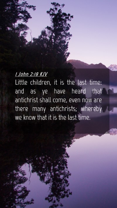 Picture 04 - 1 John 2:18 KJV Mobile Phone Wallpaper - Little children, it is the last time: and as ye - Mobile Bible Verse Wallpaper