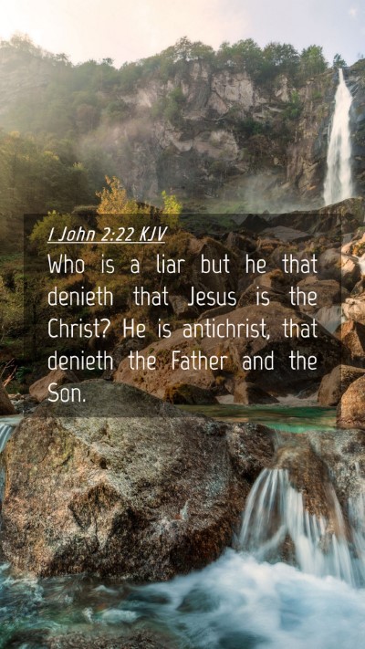 Picture 04 - 1 John 2:22 KJV Mobile Phone Wallpaper - Who is a liar but he that denieth that Jesus is - Mobile Bible Verse Wallpaper