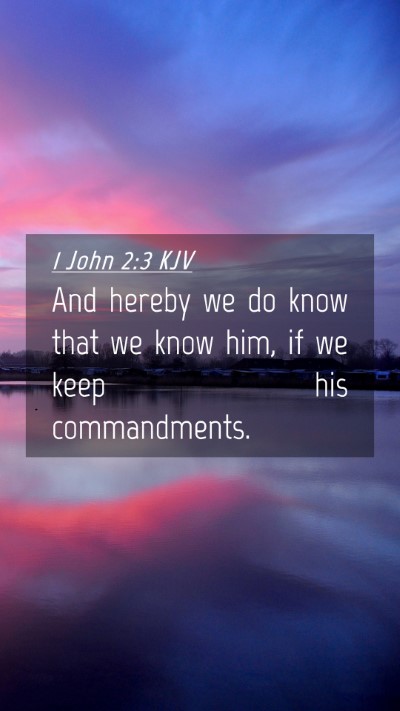 Picture 04 - 1 John 2:3 KJV Mobile Phone Wallpaper - And hereby we do know that we know him, if we - Mobile Bible Verse Wallpaper