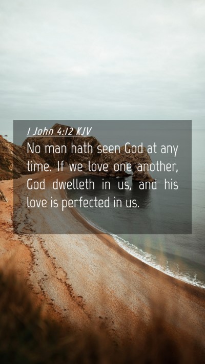 Picture 04 - 1 John 4:12 KJV Mobile Phone Wallpaper - No man hath seen God at any time. If we love one - Mobile Bible Verse Wallpaper