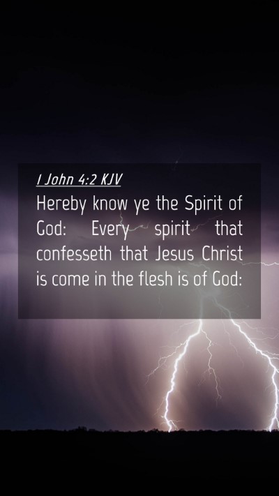 Picture 04 - 1 John 4:2 KJV Mobile Phone Wallpaper - Hereby know ye the Spirit of God: Every spirit - Mobile Bible Verse Wallpaper