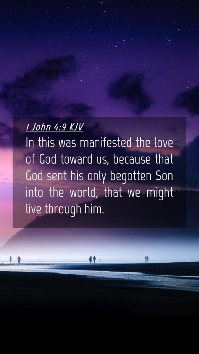 Picture 04 - 1 John 4:9 KJV Mobile Phone Wallpaper - In this was manifested the love of God toward us, - Mobile Bible Verse Wallpaper