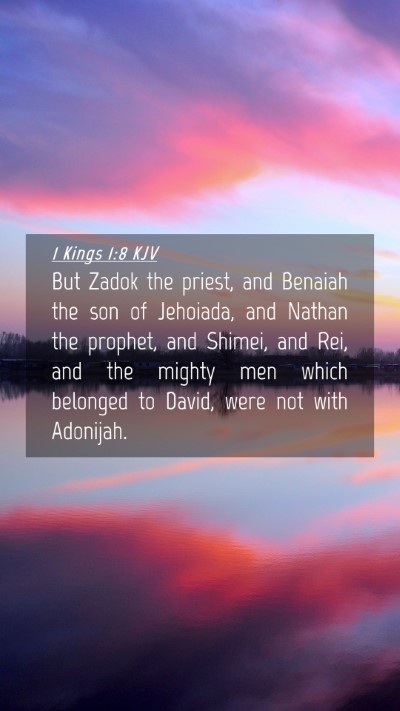 Picture 04 - 1 Kings 1:8 KJV Mobile Phone Wallpaper - But Zadok the priest, and Benaiah the son of - Mobile Bible Verse Wallpaper