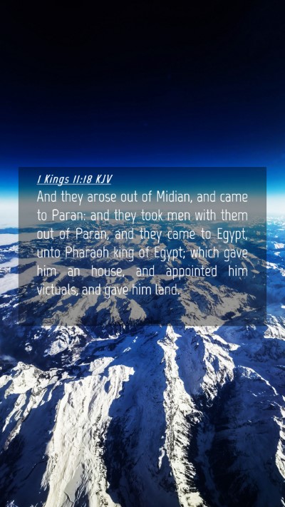 Picture 04 - 1 Kings 11:18 KJV Mobile Phone Wallpaper - And they arose out of Midian, and came to Paran: - Mobile Bible Verse Wallpaper