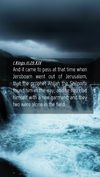 Picture 04 - 1 Kings 11:29 KJV Mobile Phone Wallpaper - And it came to pass at that time when Jeroboam - Mobile Bible Verse Wallpaper