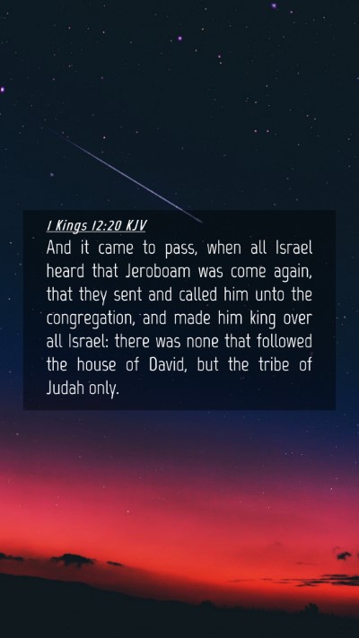 Picture 04 - 1 Kings 12:20 KJV Mobile Phone Wallpaper - And it came to pass, when all Israel heard that - Mobile Bible Verse Wallpaper