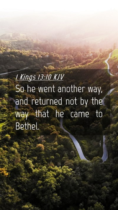 Picture 04 - 1 Kings 13:10 KJV Mobile Phone Wallpaper - So he went another way, and returned not by the - Mobile Bible Verse Wallpaper
