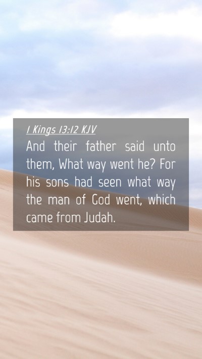 Picture 04 - 1 Kings 13:12 KJV Mobile Phone Wallpaper - And their father said unto them, What way went - Mobile Bible Verse Wallpaper