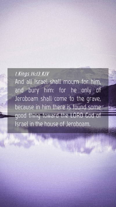 Picture 04 - 1 Kings 14:13 KJV Mobile Phone Wallpaper - And all Israel shall mourn for him, and bury him: - Mobile Bible Verse Wallpaper