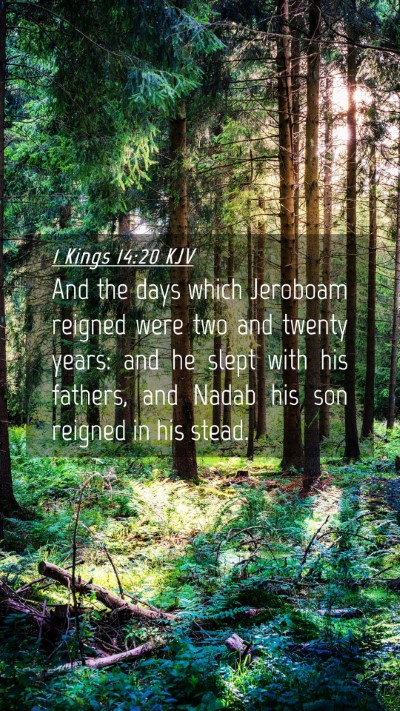 Picture 04 - 1 Kings 14:20 KJV Mobile Phone Wallpaper - And the days which Jeroboam reigned were two and - Mobile Bible Verse Wallpaper