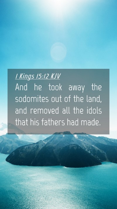 Picture 04 - 1 Kings 15:12 KJV Mobile Phone Wallpaper - And he took away the sodomites out of the land, - Mobile Bible Verse Wallpaper