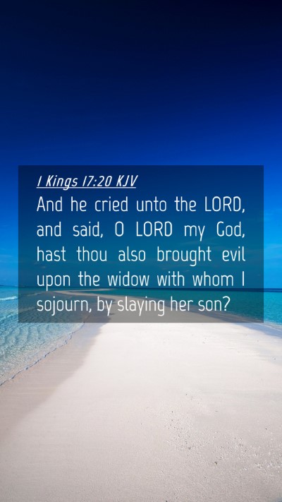 Picture 04 - 1 Kings 17:20 KJV Mobile Phone Wallpaper - And he cried unto the LORD, and said, O LORD my - Mobile Bible Verse Wallpaper